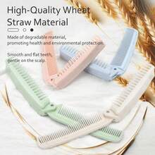 Women's Travel Comb, 4-Piece Set. Double-Headed, Foldable, Portable, Mini, Compact, Foldable Hairbrush Suitable For All Hair Types. Suitable For Use During Exercise, While Driving, When Carrying Around, Or At Work