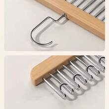 1 Peça Cabide Multifuncional de Madeira em Onda com 8 Ganchos, Material de Madeira Não Acabada, Suporte de Armazenamento de Roupa Íntima Economizador de Espaço para Sutiãs e Alças