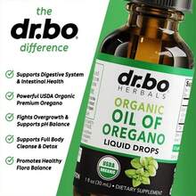 Miriyalyad Dr. Bo Organic Oil Of Oregano Liquid Drops - Immune Support, Herbal Tincture, Gut Health, Overall Health - 200 Servings & Vegan - 1 Fl O 3PCS - 3PCS - 查看 4