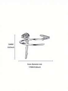 Chain-Shaped Rings For Men 18K Gold Plated Open Stainless Steel Ring Vintage Geometric Asymmetrical Jewelry Daily Party Wear