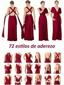 Sexy Backless Long Dress - 藏蓝色 - 查看 7