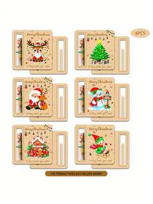 6pcs/Set Christmas Gift Wallet, Perfect For Christmas Party Celebration, Party Favors And Decorations, Cash Blessing Ornaments, Home Decor Hanging Accessories, Christmas Tree Ornaments, Holiday Gifts For Her (Pattern And Color Random)