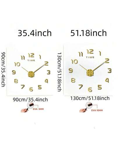 Moderne 16 35.4 51.18 Inch DIY Acrylic Wand Klok Large Silent Non Ticking Living Room, Bedroom, Kitchen Customizable Zwart Numeral ative Minimalist Easy Installation, Perfect Home Office Contemporary Sc inavian Art Timepiece Lightweight, High Quality Material Room view 4