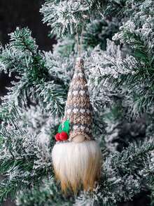 1pc Christmas Light Pendant Glowing Dwarf Doll Holiday Table Centerpieces Xmas Gnome Decoration Adorable Doll Pendant Elder Small Hanger Acrylic Household