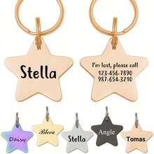 [Durable Build] Customizable Pet ID Tag For Dogs & Cats - Durable Zinc Alloy, Engraved With Name & Phone Number, Colorful Cat Face Design, Multiple Colors Available, Pet Identification | Colorful Pet Tags | Engraved Pet Tags - Multicolor - View 16