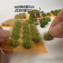 10mm 簇绒草草坪模型，微缩风景军事模型，沙箱模型，火车模型，微景观DIY，1/35 1/48 1/72 1/87 比例逼真草地