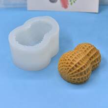 1 件花生形硅胶模具，适用于 DIY 香薰蜡烛、石膏花生装饰配件 - 白色 - 查看 6