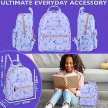 Disney Stitch Backpack Faux Leather Rucksack Fashion Mini Daypack Shoulder Bag Purse Eeyore Gift - Purple - View 6
