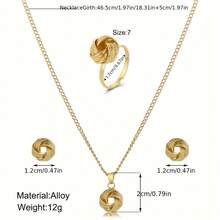 8 Stücke Vintage Boho-Stil Brautschmuckset, Material aus Zinklegierung, inklusive Ringe, Ohrringe und Halskette, geeignet für Frauen, ideal für Hochzeiten, Partys und Valentinstag Geschenke - passend für alle Jahreszeiten