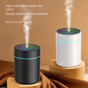 Mini Essential Oil Aromatherapy Spray Diffuser And Humidifier, Multifunctional Cool Mist Essential Oil Diffuser, LED Color Ambient Light, USB Powered, Decorative Multifunctional Design, Suitable For Office, Bedroom, Living Room, And Other Settings