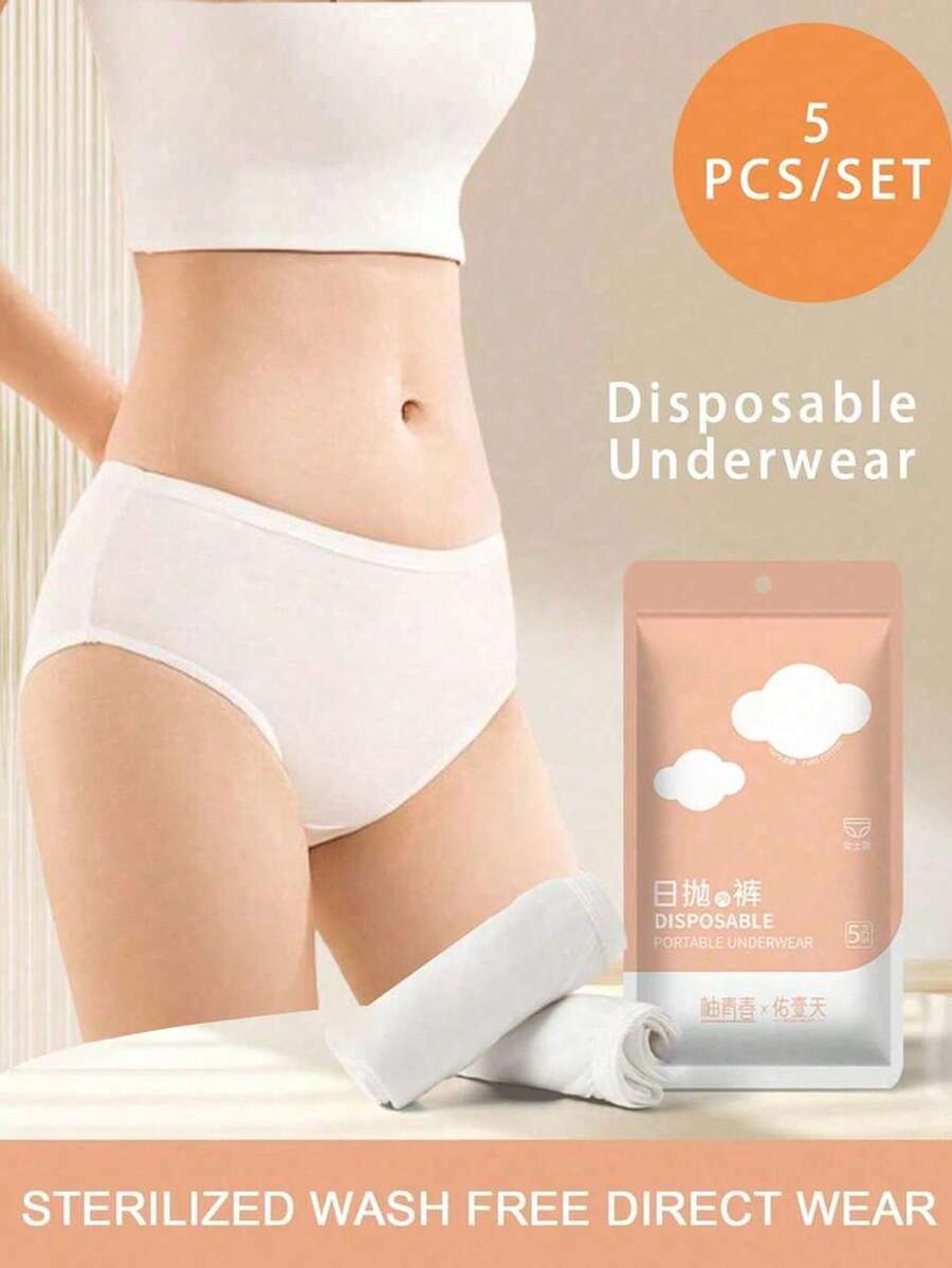 Disposable Underwear,Women's Disposable Underwear,Disposable Underwear Pure White For Business Trip, Pure Female Underwear For Travel Outdoor Trip Menstrual Period Postpartum Supplies,Disposable Underwear For Business Travel And Postpartum Use,Portable Design For Travel, Hospital, Spa, And Emergency Use, White, Disposable Underwear, Hospital Underwear, Comfortable Fit, Breathable Fabric