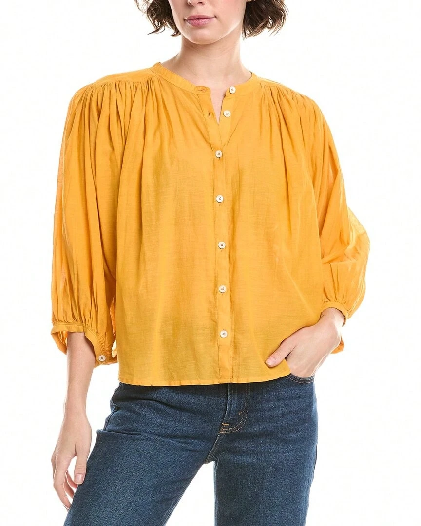 Madewell Balloon Sleeve Top - 黃色 - 查看 1