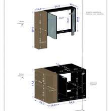 DoceLar Store Gabinete Banheiro Ibiza 2 Portas Armario 2 Portas Espelheira