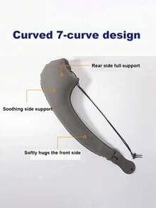 Premier oreiller de cou avec écharpe de bras, oreiller de voyage pliable simple, s'attache au siège d'avion et de voiture, accessoires de voyage légers et portables pour voiture, avion et mer, applicable pour soutenir la tête, le corps et les bras, fournissant un soutien incliné, système de sommeil parfaitement équilibré