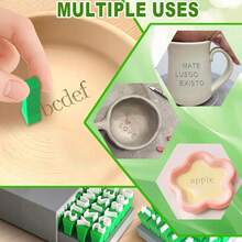 Polymer Clay Letter Stamp Set, Personalized Pottery Clay Stamp, DIY Embossing, Family Activities - Multicolor - View 4