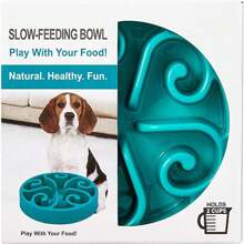 Pet Dog Slow Feeder Bowl Fun Non Slip Anti-Gulping Slower Food Feeding Dishes  Dog Bowl For Large Medium Small Dogs Puppy