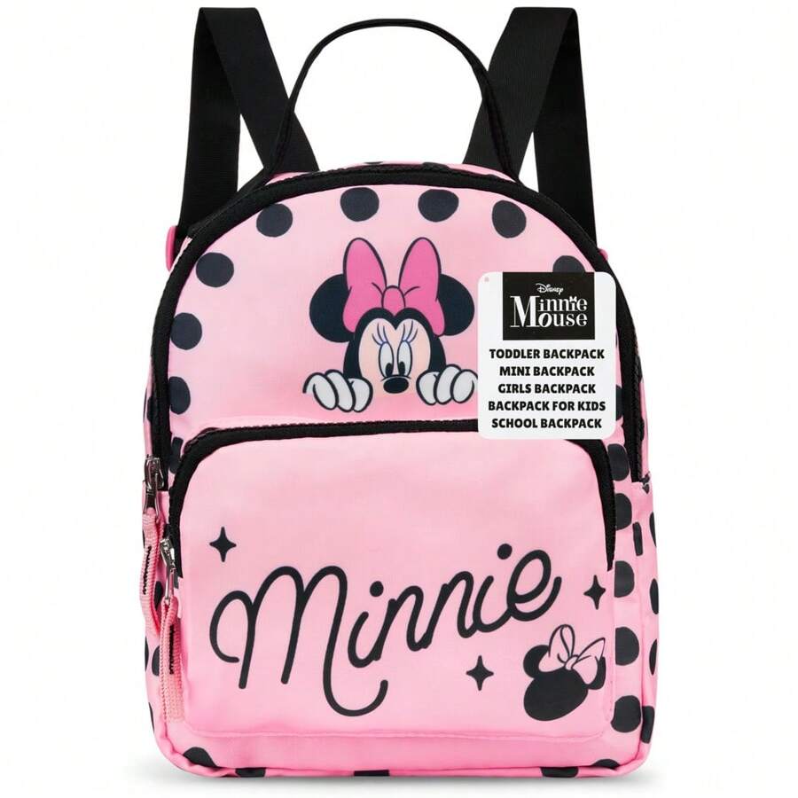 Disney Minnie Mouse Backpack Mini Rucksack Cute Small Daypack Nursery Bag Preschool Lunch Travel Fashion - Pink - View 1