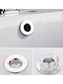 4 pièces Couvercles de trop-plein d'évier en plastique pour cuisine et salle de bain, y compris un couvercle de drain de baignoire et un anneau de trop-plein d'évier circulaire. 1 pièce Couvercle de trop-plein de robinet d'évier de salle de bain, anneau de trop-plein en laiton à 6 griffes de rechange, couvercle de trou de trop-plein de robinet d'évier, accessoires de salle de bain, couvercle de trou chromé de rechange pour évier de salle de bain ou de cuisine Anneau de couvercle de trop-plein en plastique