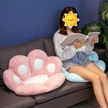 1pc Large Thickened Bear Paw Seat Cushion, Integrated Chair Bedroom Sofa Foot Cushion With Waist Support Backrest Chair Cushion Chair Pillow Cushions Office Chair Gaming Chair