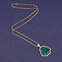 ASGIFT Laughing Buddha Necklace Cubic Zirconia Green Jade Buddha Pendant With 18K Gold Plated Chain Lucky Buddha Necklace Jewelry Gift-541765 - Buddha01-金色+翠綠色 - 查看 4