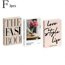 3pcs Foldable Decorative Fake Books, Minimalist Decor Books For Home, Office, Showroom