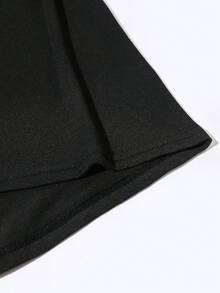 Women's Summer Y2K Geometric Pattern Short Sleeve T-Shirt - Black - View 5