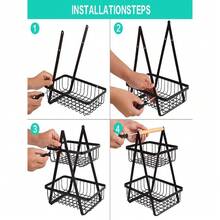 Premium 2-Tier Tabletop Fruit Bowl, 33cm Height, Wire Fruit Basket, 2 Tier Multipurpose Organizer - 白色 - 查看 5
