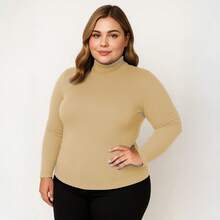 KIT 3 Women's Blouse Women's Cold Weather Blouse Women's Turtleneck Blouse Cacharrel Blouses - 因此 + 米色 + 瑪薩拉色 - 查看 8