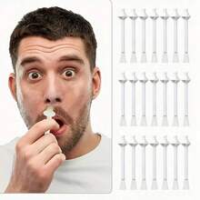 10 Piezas de Varitas de Cera para la Nariz, Eliminación de Vello Nasal con Boquilla, Limpieza de Cavidad Nasal, Eliminación de Vello de Oreja, Eliminación de Vello de Cejas y Rostro