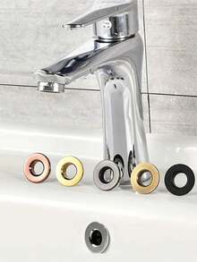4 pièces Couvercles de trop-plein d'évier en plastique pour cuisine et salle de bain, y compris un couvercle de drain de baignoire et un anneau de trop-plein d'évier circulaire. 1 pièce Couvercle de trop-plein de robinet d'évier de salle de bain, anneau de trop-plein en laiton à 6 griffes de rechange, couvercle de trou de trop-plein de robinet d'évier, accessoires de salle de bain, couvercle de trou chromé de rechange pour évier de salle de bain ou de cuisine Anneau de couvercle de trop-plein en plastique