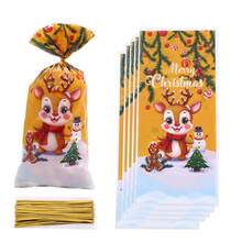 50 Stück Weihnachts-Süßigkeitentüten, kreative Geschenktüten, Weihnachtsparty Gastgeschenktüten, OPP Weihnachtsdekoration, Weihnachtspyjamas, Weihnachtsgeschenke, Weihnachtsdekoration