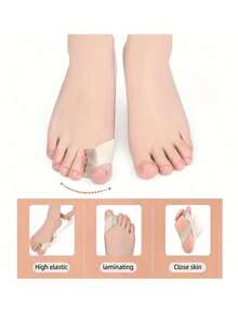 1/2 buc separator de degete de la picioare moale și confortabil, întinzător reglabil pentru degetul mare, potrivit pentru utilizare zilnică și ciclism, unisex