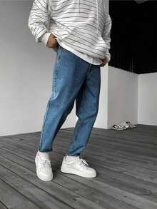 Men's Pocket Tapered Casual Versatile Jeans