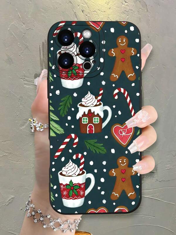 Bestseller modisches Weihnachtsmuster Handyhülle mit erhöhtem Kamerarand und Kantenschutz aus TPU, kompatibel mit iPhone 16/15/14/13/12/11 Pro Max, Galaxy S24/S23/S22/S21 und A54/A53/A52/A34/A15 Serie, tolles Geschenk für Freunde, Familie, Paare, Geburtstage