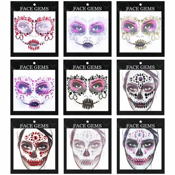 Halloween Party Glitter & Facial Gems Decorations