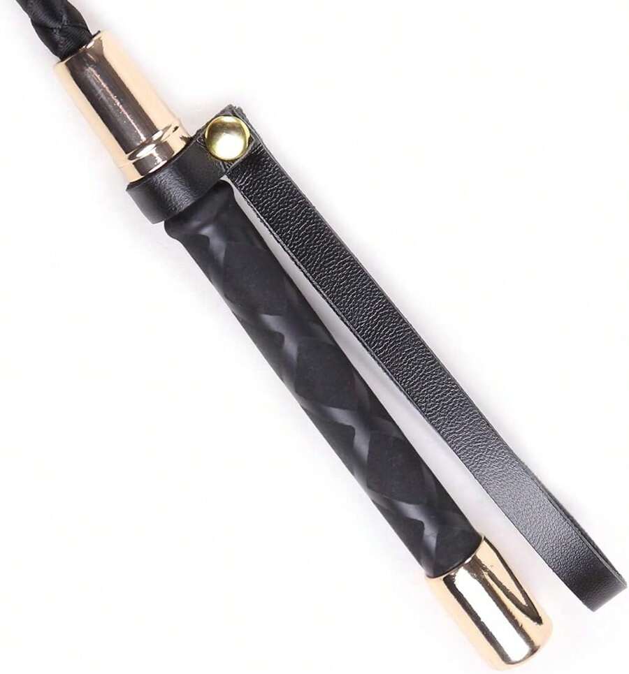 BLUECC Riding Crop For Horse, Horse Whip With PU Leather Equestrianism Horse Crop Double Slapper Horse Whip Black Crops For Horses