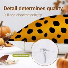 4 Stücke Halloween Kürbis Muster Kissenbezug Set, einseitig Muster