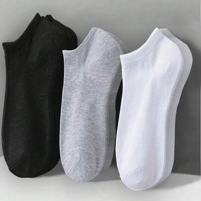 100pcs/80pcs/60pcs Simple Basic Ankle Socks For Men, Mother's Day Gift Socks. Soft, Lightweight Full-Configuration Low-Cut Ankle Socks, Women's Knee-High Socks And Men's Mid-Calf Socks Suitable For Sports, Home And Leisure. Business Suitable For All Men And Women's Knee-High Socks And Socks, Black, Gray, White 50pcs/40pcs/30pcs/20pcs/10pcs/8pcs/4pcs/2pcs