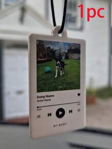 1 Piece Custom Photo Car Mirror Label, Photo Decoration, Photo Driving Safety, Rearview Mirror Decoration, Custom Photo Car Accessories For Rearview Mirror Hanger, Personalized Car Hanging Decoration With Custom Pictures And Text, Custom Acrylic Picture Car Hanging Decoration, Personalize Your Favorite Memories, Christmas Gift