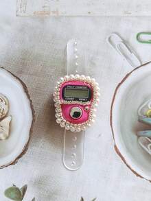 1pc/3pcs Portable Pearl & Rhinestone Digit Ring Counter, Suitable For Outdoor Counting, Prayer Props, Warehouse Inventory, Artifact Preservation, Festival Gifts, Elastic Design With Auto Power-Off Function - Multicolor - View 5