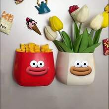 1 قطعة صندوق تخزين مغناطيسي كرتوني جذاب - منظم مكتبي متعدد الوظائف، تصميم شخصية جذابة لحامل أقلام، مثالي لمستلزمات المكتب والقرطاسية والإكسسوارات، لوازم مكتبية جميلة، تصميم ممتع، متعدد الاستخدامات، متعدد الألوان