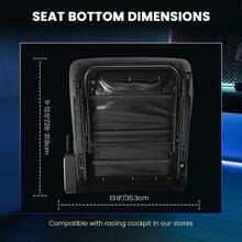 Minneer Racing Seat Black With Double Locking Slides Fit Most Racing Sim Cockpit - Black - View 7