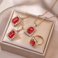 8 Stücke Vintage Boho-Stil Brautschmuckset, Material aus Zinklegierung, inklusive Ringe, Ohrringe und Halskette, geeignet für Frauen, ideal für Hochzeiten, Partys und Valentinstag Geschenke - passend für alle Jahreszeiten