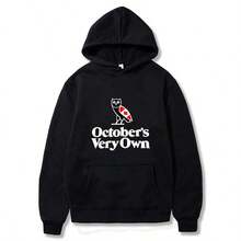 OVO Canada Heritage Hoodies Men Fashion October's Very Own Printed Sweatshirts Women Casual Harajuku Streetwear Hoody Pullovers - 黑色 - 查看 1