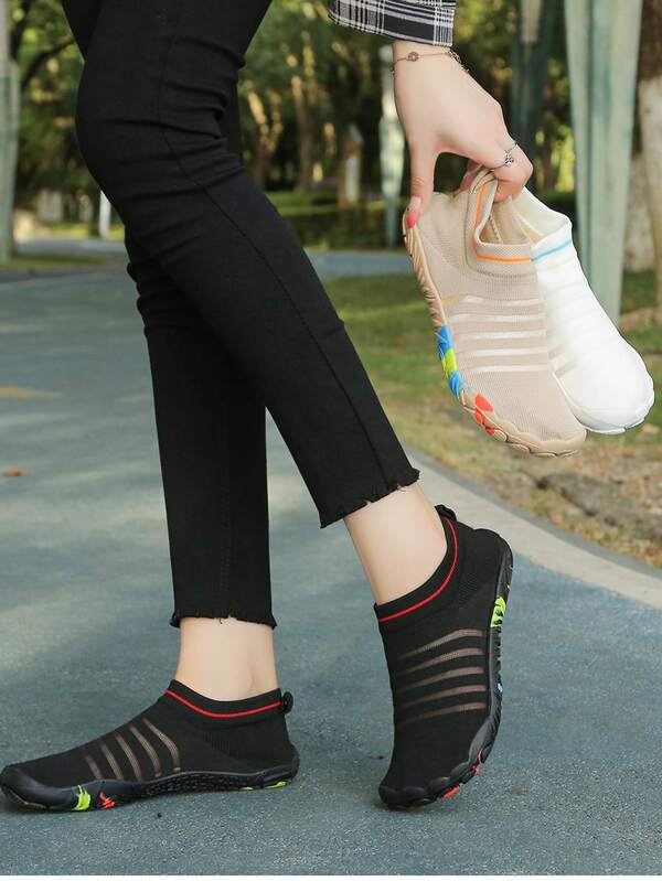 Damskie buty do wody, codzienne, oddychające, lekkie, antypoślizgowe, do chodzenia na boso, do surfowania, pływania, nurkowania, sandały, letnie buty do wody, do jogi, fitnessu, przysiadów, sportowe, asymetryczne, kolorowe podeszwy