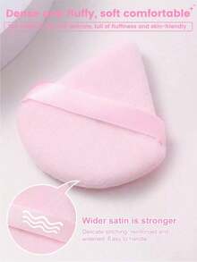 6pcs/1pc Makeup Sponge Set, Velvet Powder Puff, Concealer Sponge, Makeup Powder Puff, Makeup Sponge, Makeup Tools, Mixed Beauty Sponge For Perfect Application Of Liquid, Cream And Foundation, Multi-Color Makeup Sponge, Non-Latex Wet & Dry Foundation Sponge For Facial Concealer Makeup, Velvet Triangular Powder Puff, Beauty Sponge, Makeup Sponge, Makeup Puff Bathroom Decor Summer,Makeup,Cheap,Room Decor,Vanity,Travel,Bedroom,Makeup Accessories,Puff,Makeup Blender,Powder Puff,Makeup Sponge - 粉色 - 查看 3