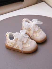 1双婴儿休闲运动鞋，可爱女童秋季鞋 - 米色 - 查看 5