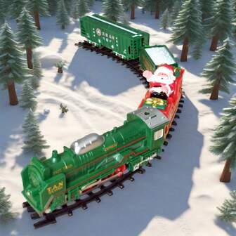 Christmas Train Track: Classic Christmas Toy, Interlocking Train Track Toy, Suitable As Christmas Gift For Everyone (Batteries Not Included)