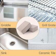 6 Pcs Grill Brick Griddle Stone Cleaning Block Pumice Stone For Cleaning Oven Stove BBQ Grill Commercial Grade Cleaner For Cookers Frying Pans Racks Flat Tops - Gray - 查看 8
