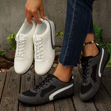 Womens Shoes Walking Classic Fashion Sneakers Casual Tennis Anti Slip - màu đen - Xem 4